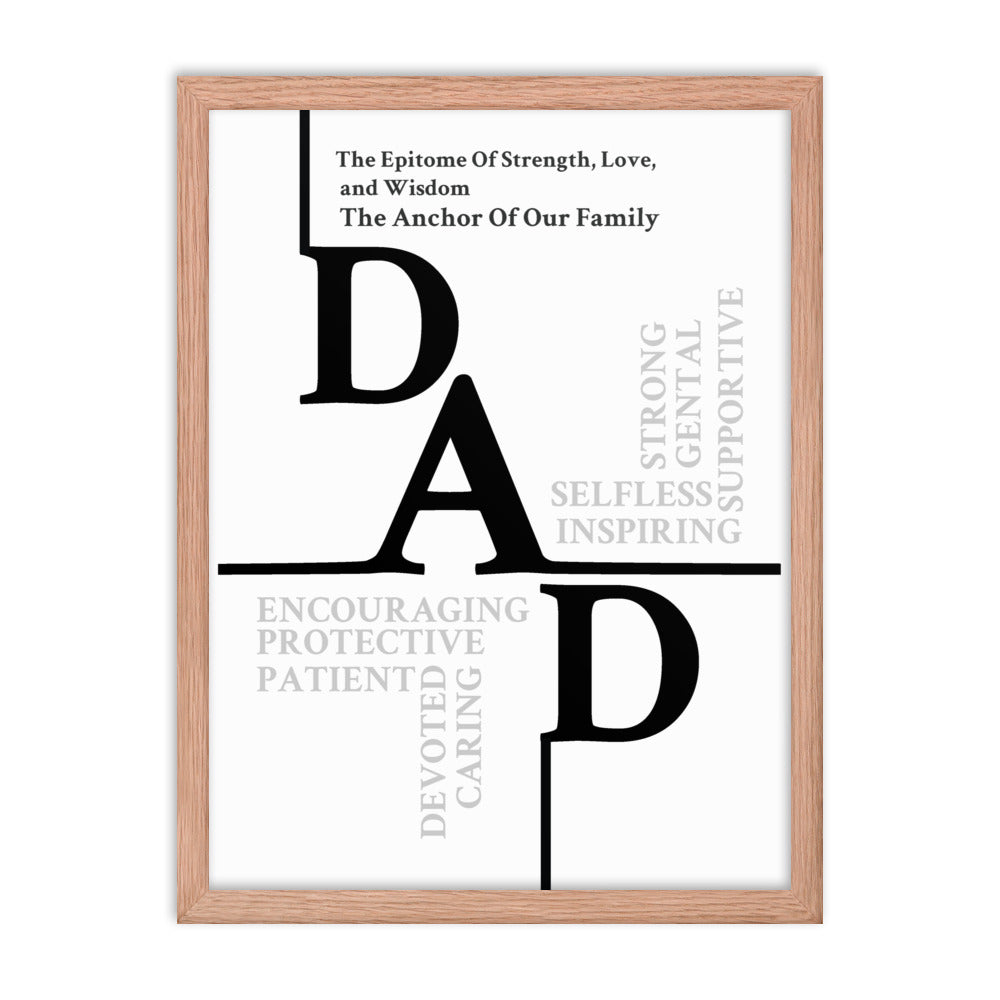 Dad Sentiments Framed poster