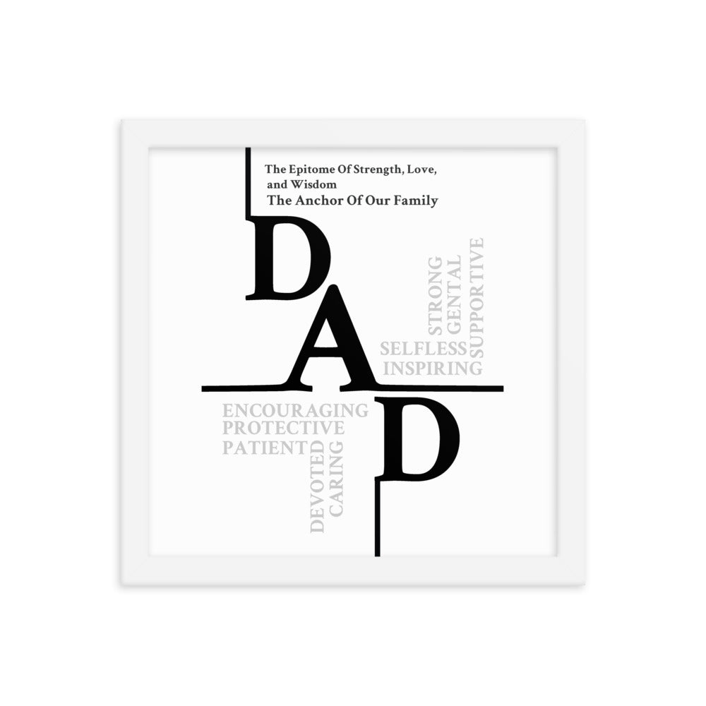 Dad Sentiments Framed poster