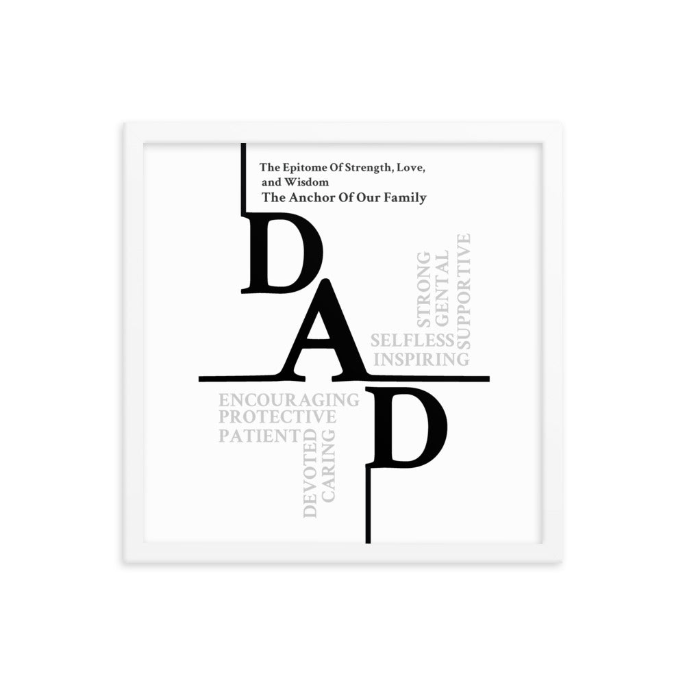 Dad Sentiments Framed poster