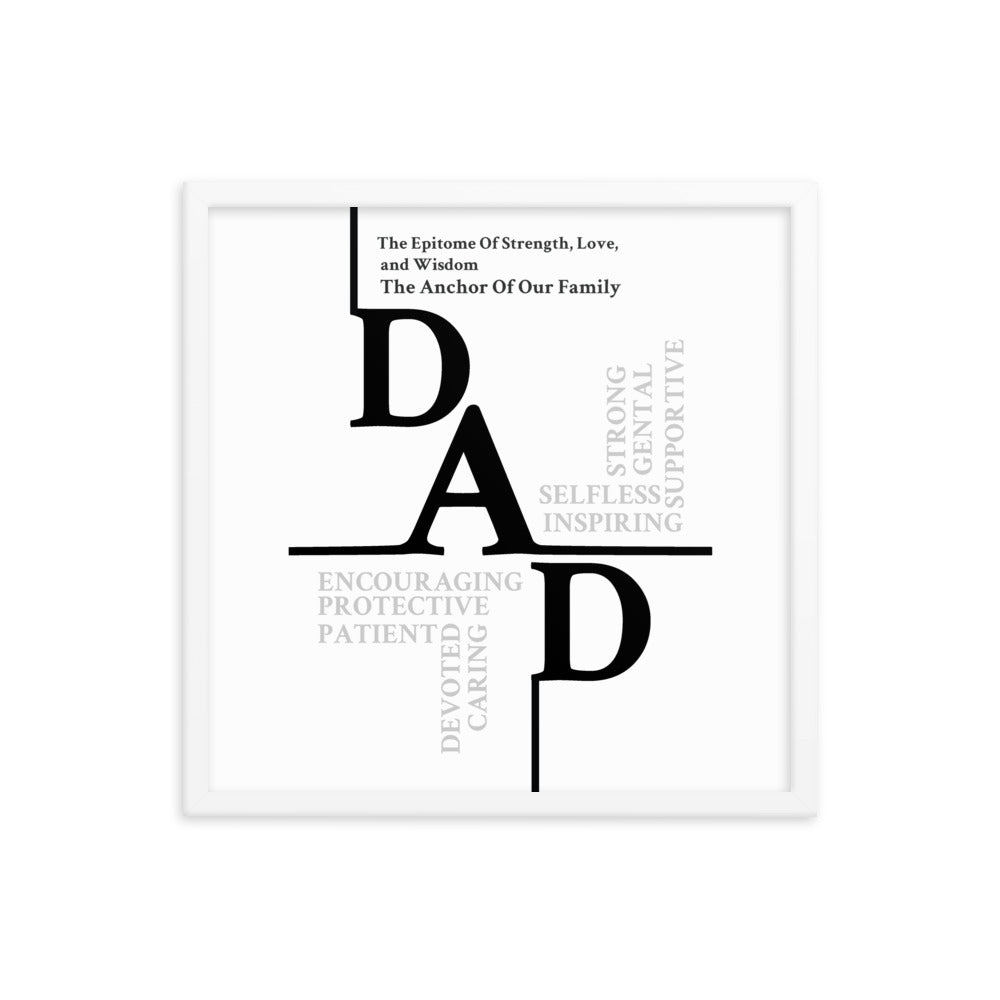 Dad Sentiments Framed poster