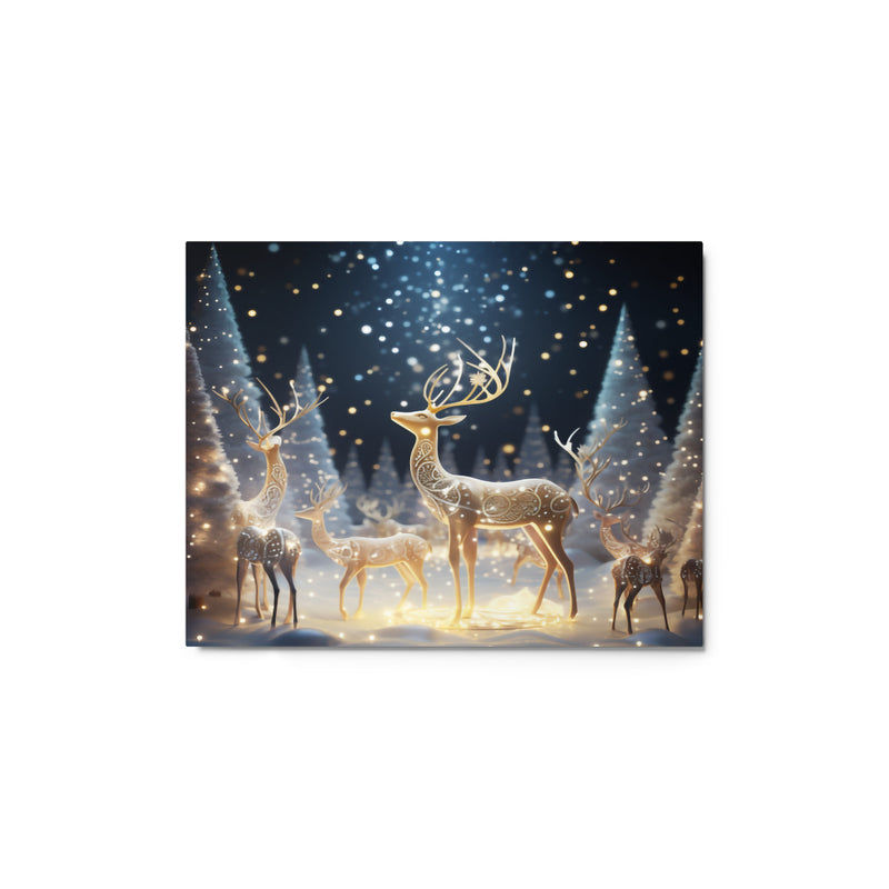 Reindeer Christmas Metal Prints