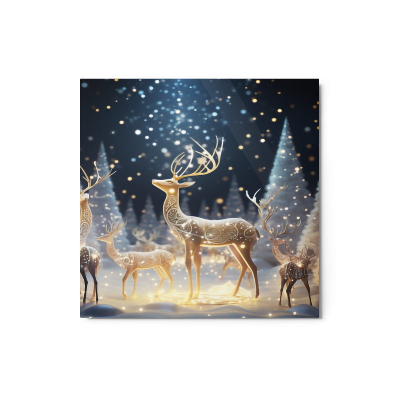 Reindeer Christmas Metal Prints