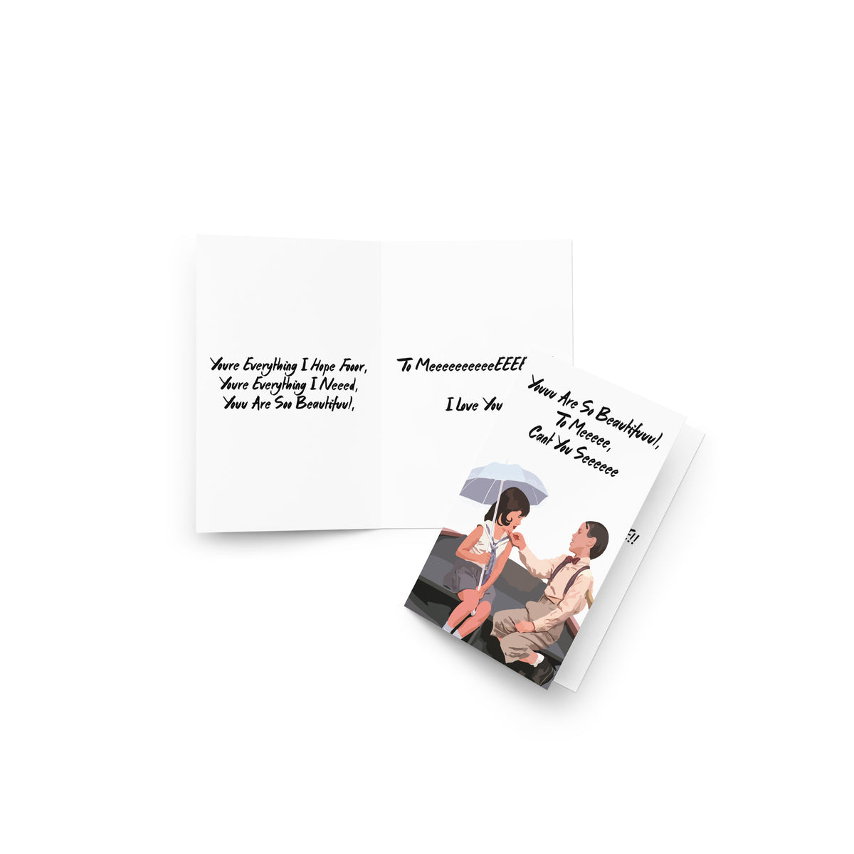 Little Rascals Alfalfa and Darla I Love You Card