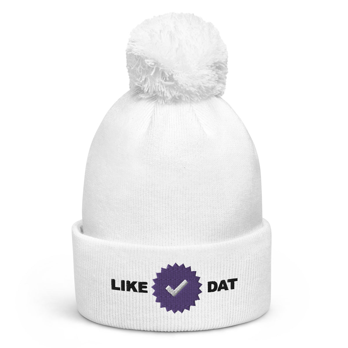 Verified Like Dat Pom Pom Beanie - Plum