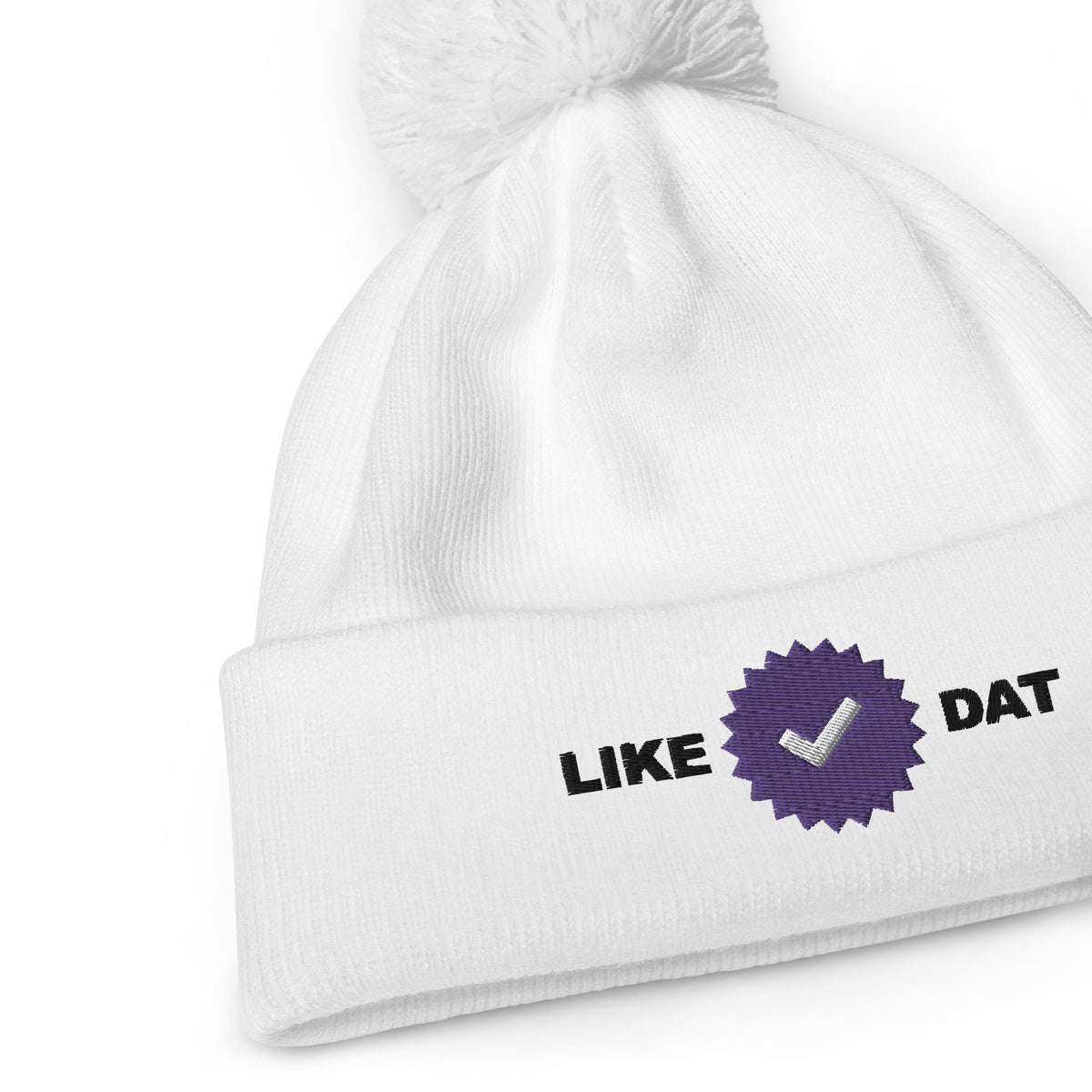 Verified Like Dat Pom Pom Beanie - Plum