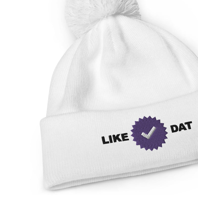 Verified Like Dat Pom Pom Beanie - Plum