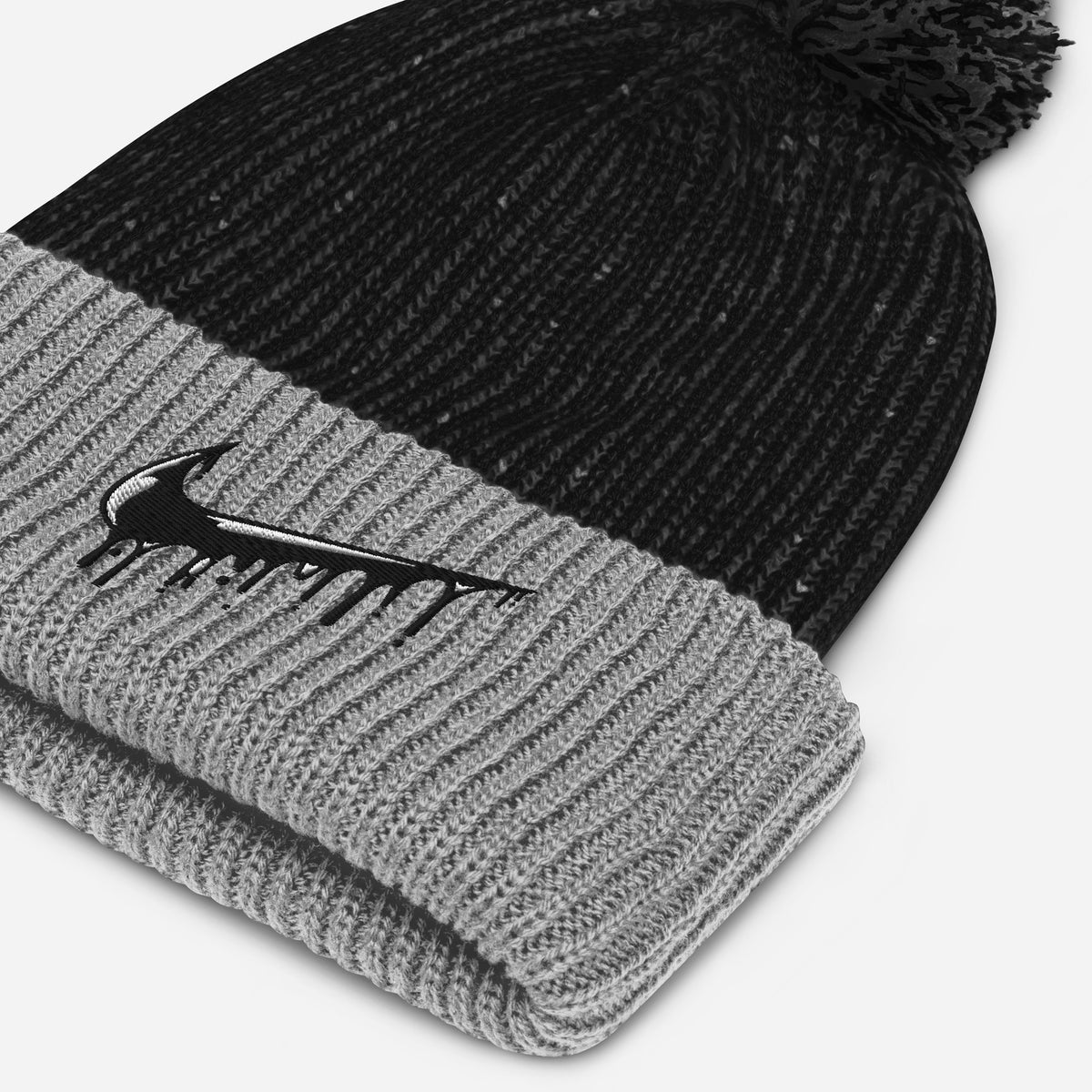 Dripping Nike Check Pom Pom Beanie