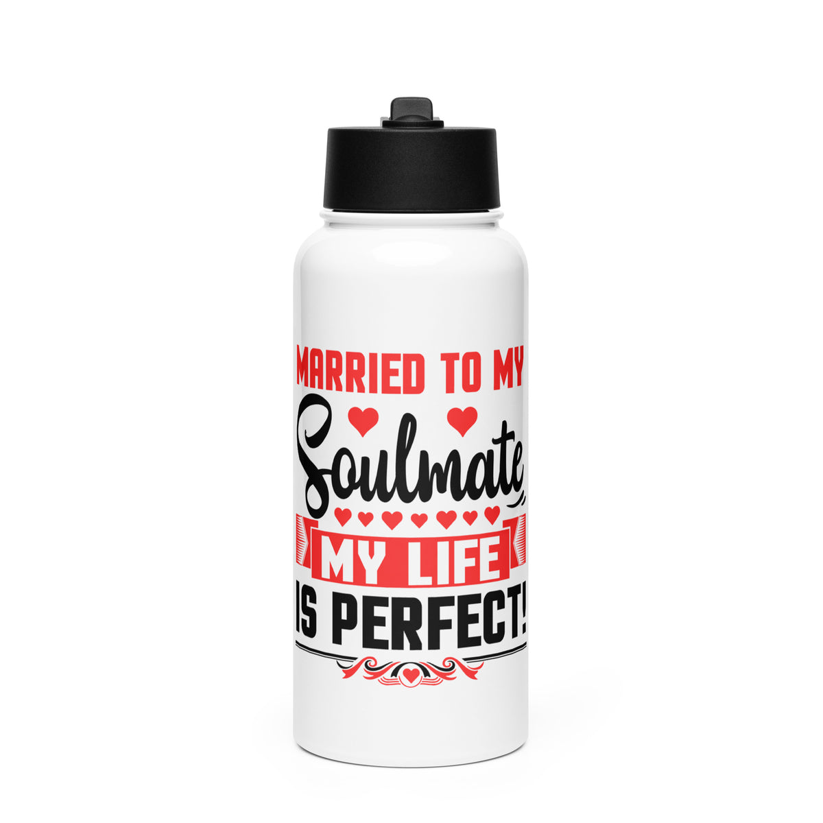 Married To My Soulmate Stainless Steel Water Bottle