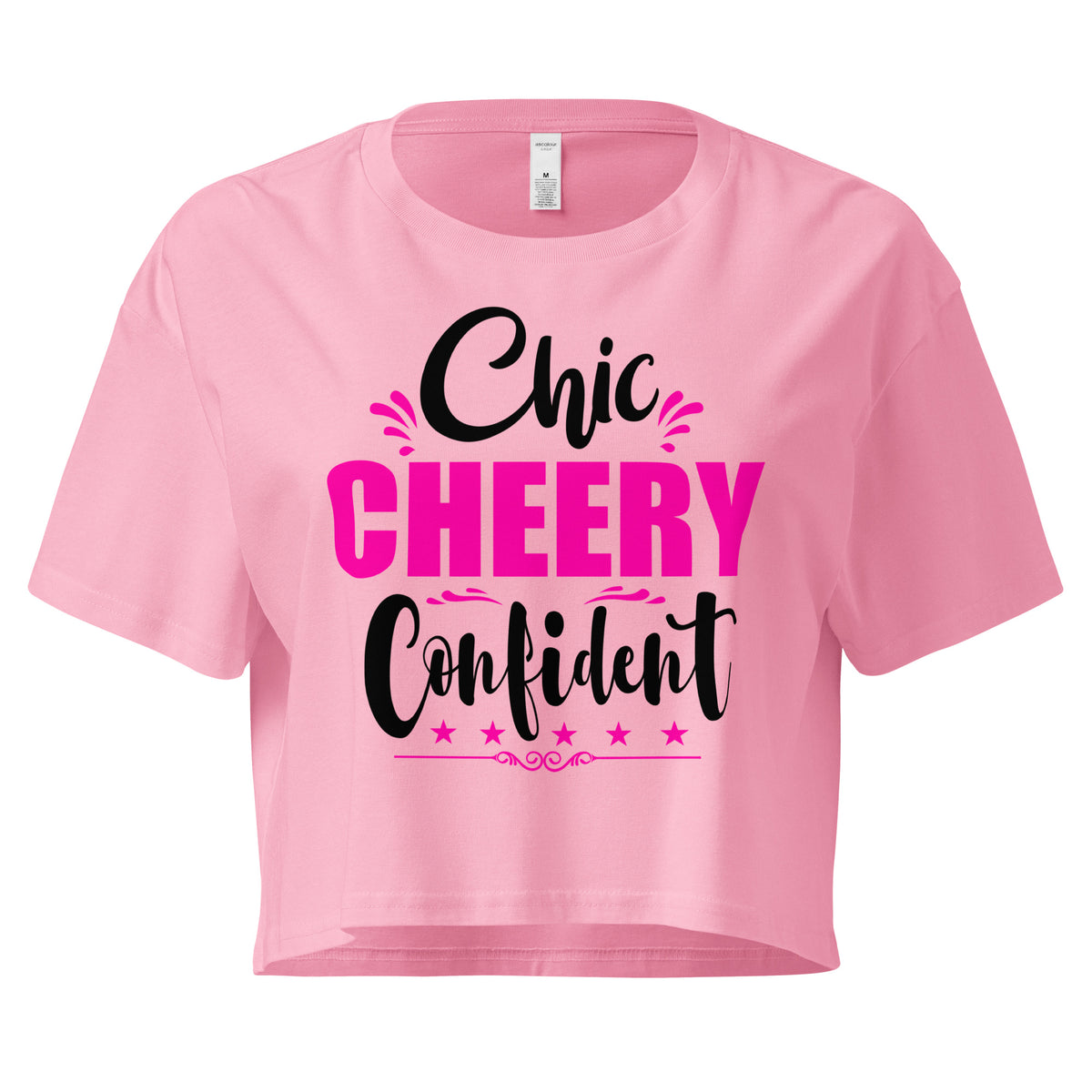 Chic, Cheery, Confident Crop Tee - Graphic Jaw