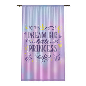Dream Big Little Princess Window Curtain