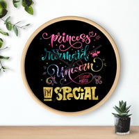 Princess Mermaid Unicorn | It Doesn't Matter | I'm Special wall clock