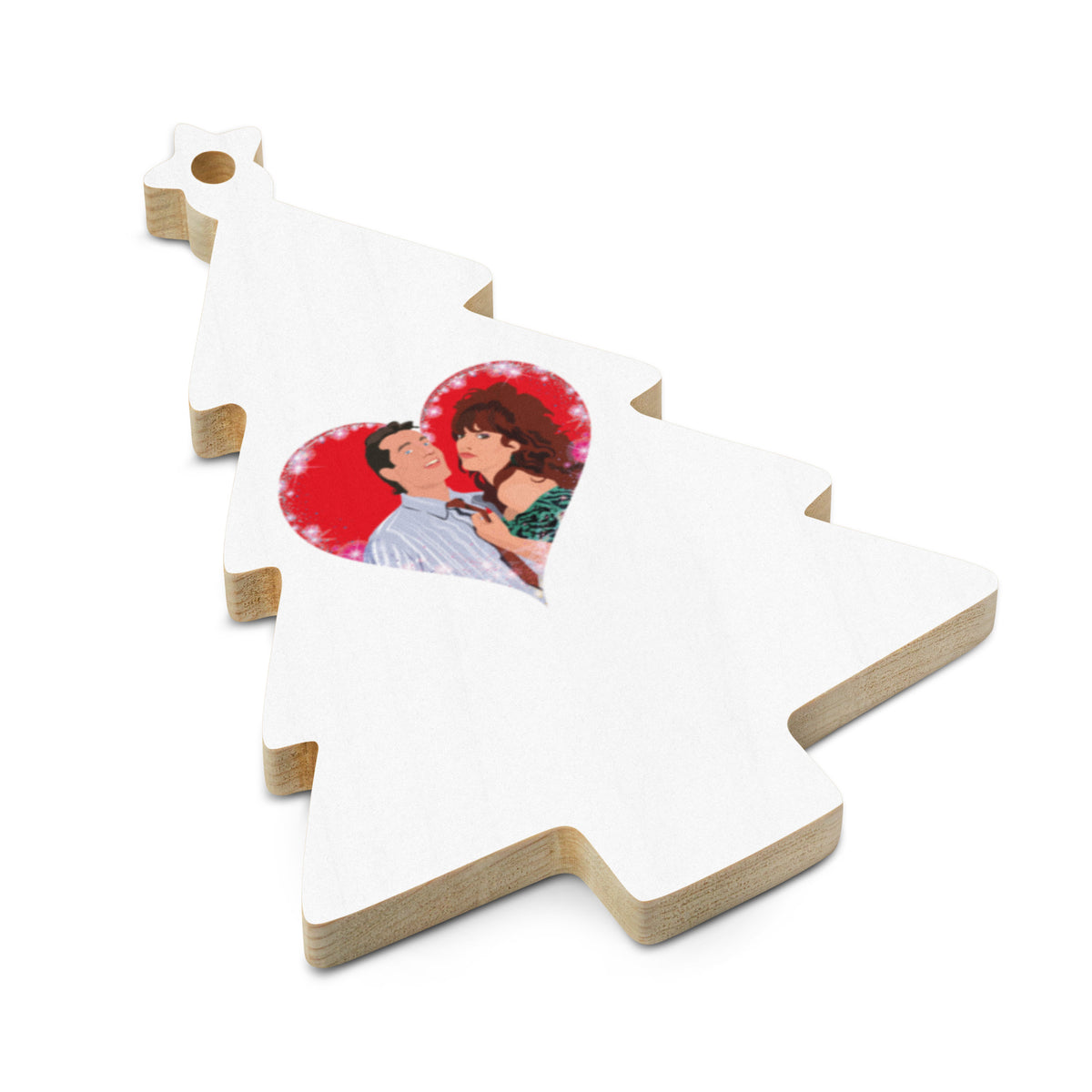 Al and Peggy Bundy Married With Children Christmas Wood Tree Ornaments