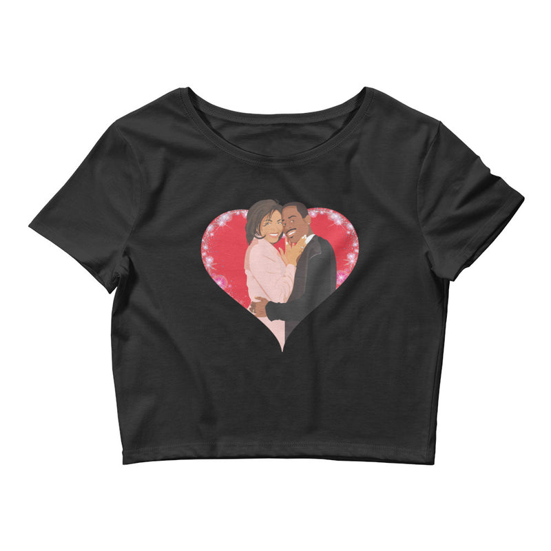 Celebrate love and nostalgia with our "Heartfelt Classic" cropped tee, featuring a vibrant pop art illustration of Martin Payne and Gina Waters from the beloved TV show *Martin*.Perfect for couples who cherish the magic of Martin Lawrence and Tisha Campbell's legendary TV partnership, this shirt offers a stylish nod to their favorite show.