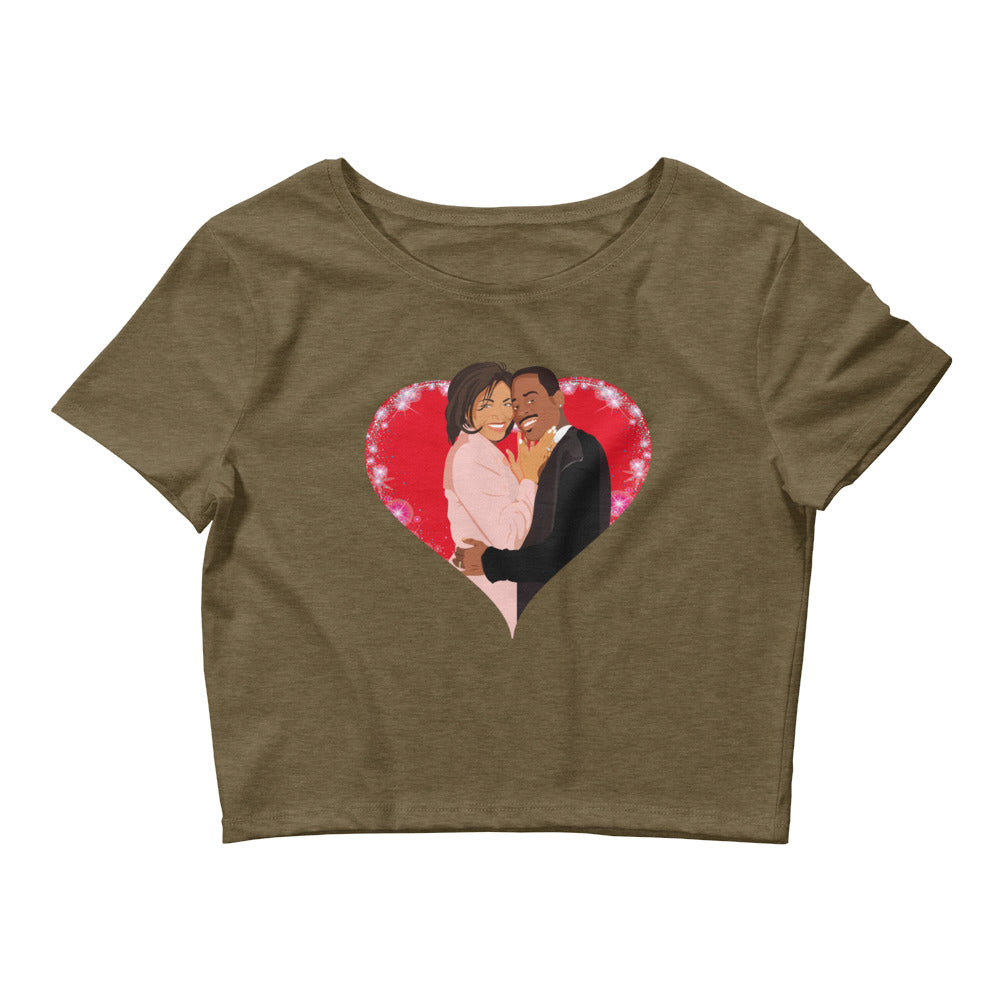 Celebrate love and nostalgia with our "Heartfelt Classic" cropped tee, featuring a vibrant pop art illustration of Martin Payne and Gina Waters from the beloved TV show *Martin*.Perfect for couples who cherish the magic of Martin Lawrence and Tisha Campbell's legendary TV partnership, this shirt offers a stylish nod to their favorite show.