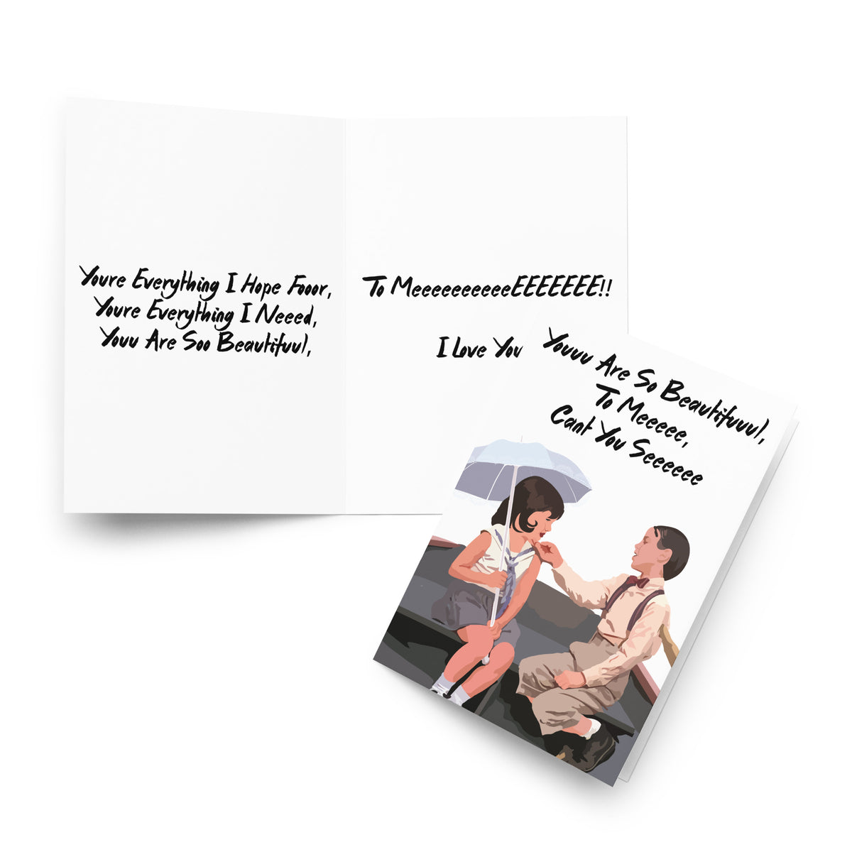 Little Rascals Alfalfa and Darla I Love You Card