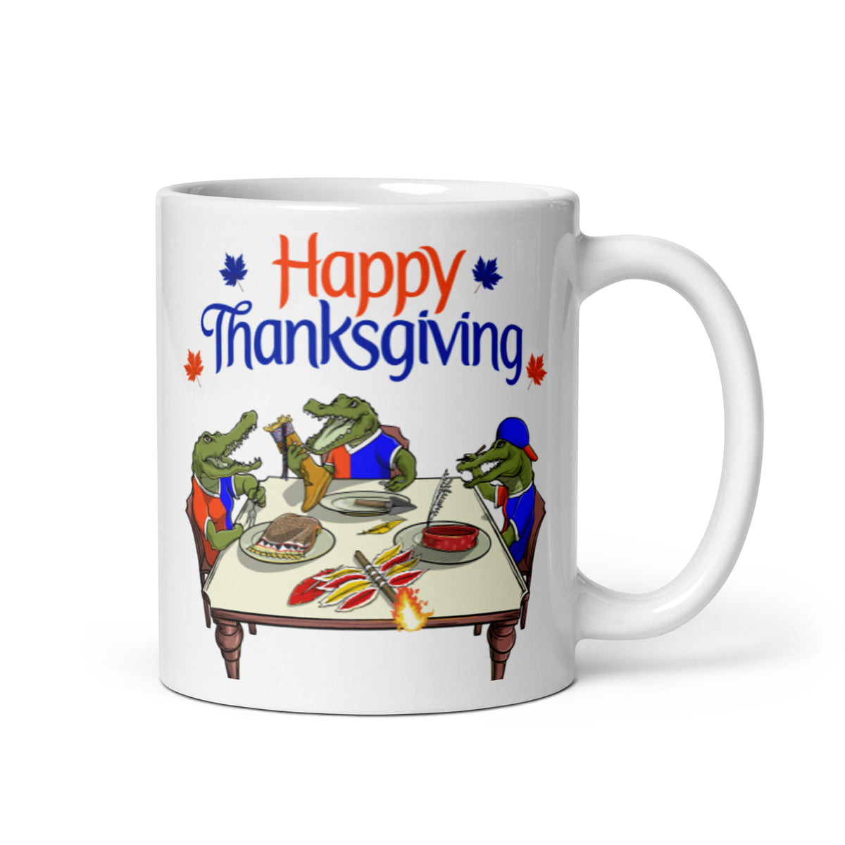 Gators vs Noles Thanksgiving Feast Coffee Mug - Graphic Jaw